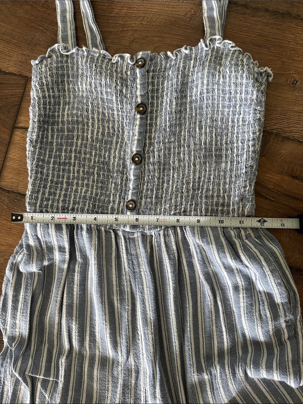 Hollister blue and white striped jumpsuit romper - Picture 8 of 9